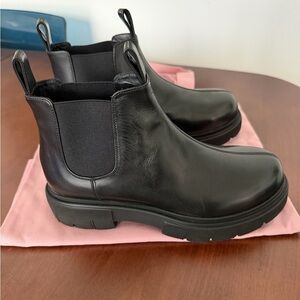 New Never Worn Mansur Gavriel Black Leather Camilla Boots (36)